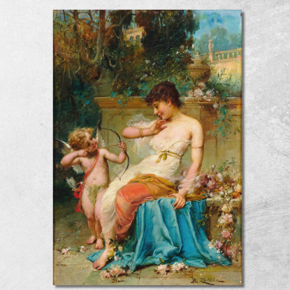 Cupido 2 Hans Zatzka hzt15 quadro stampato su tela