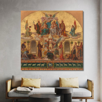 Bozza Per Il Quadro Principale Eseguito In Grandi Dimensioni Hans Zatzka hzt18 quadro stampato su tela