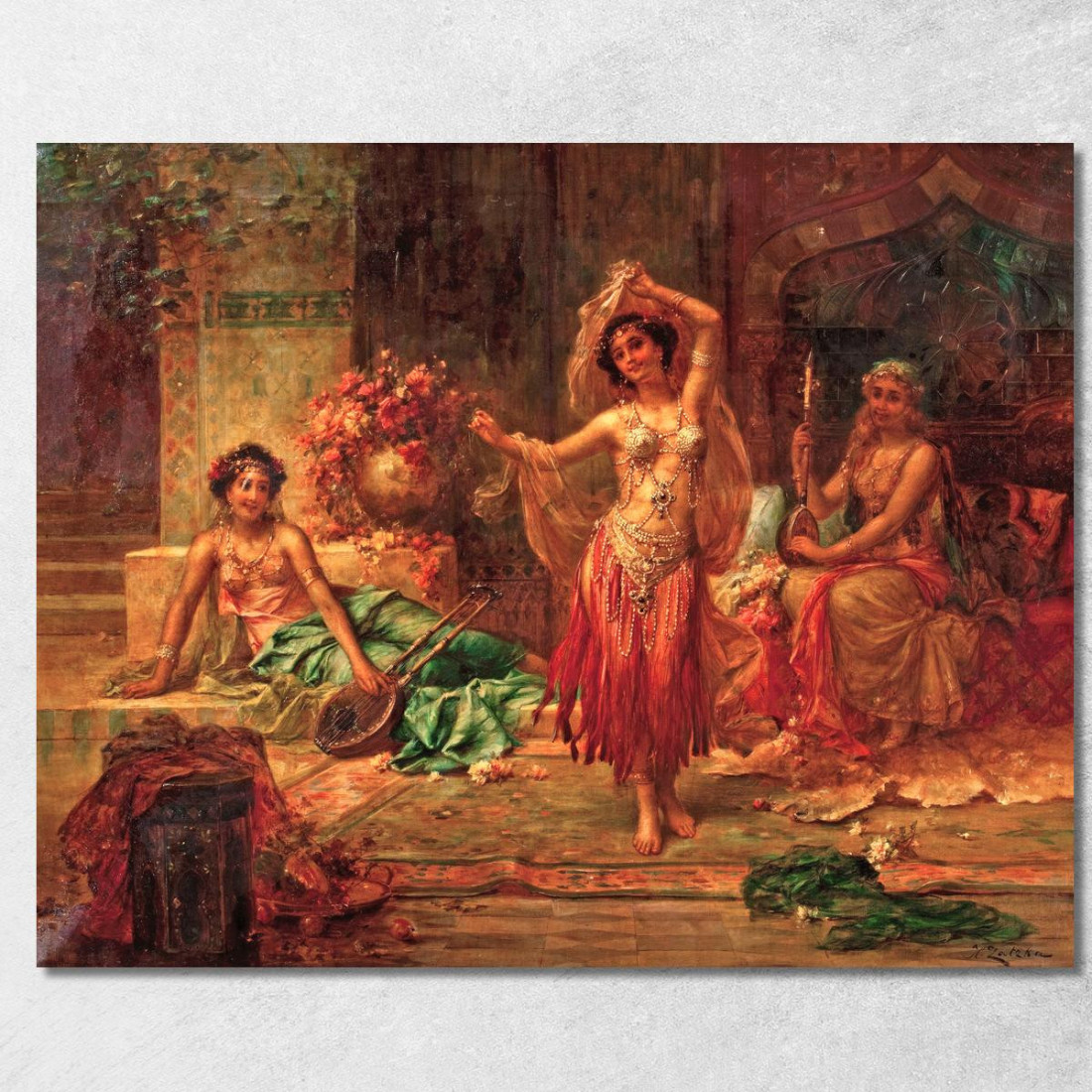 Animatori Dell'Harem Hans Zatzka hzt24 quadro stampato su tela Animatori Dell'Harem Hans Zatzka hzt24 quadro stampato su tela