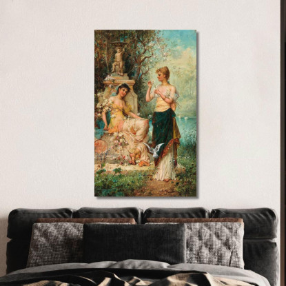 Lui Mi Ama Non Mi Ama Hans Zatzka hzt25 quadro stampato su tela