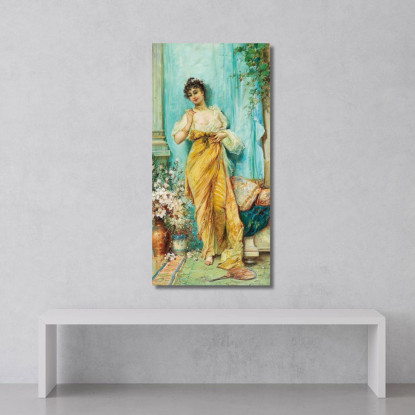 Nel Boudoir Hans Zatzka hzt28 quadro stampato su tela