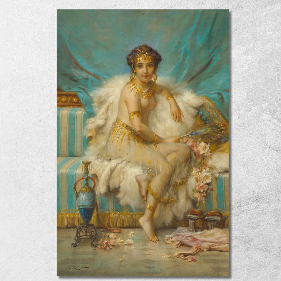 L'Odalisca Hans Zatzka hzt51 quadro stampato su tela L'Odalisca Hans Zatzka hzt51 quadro stampato su tela