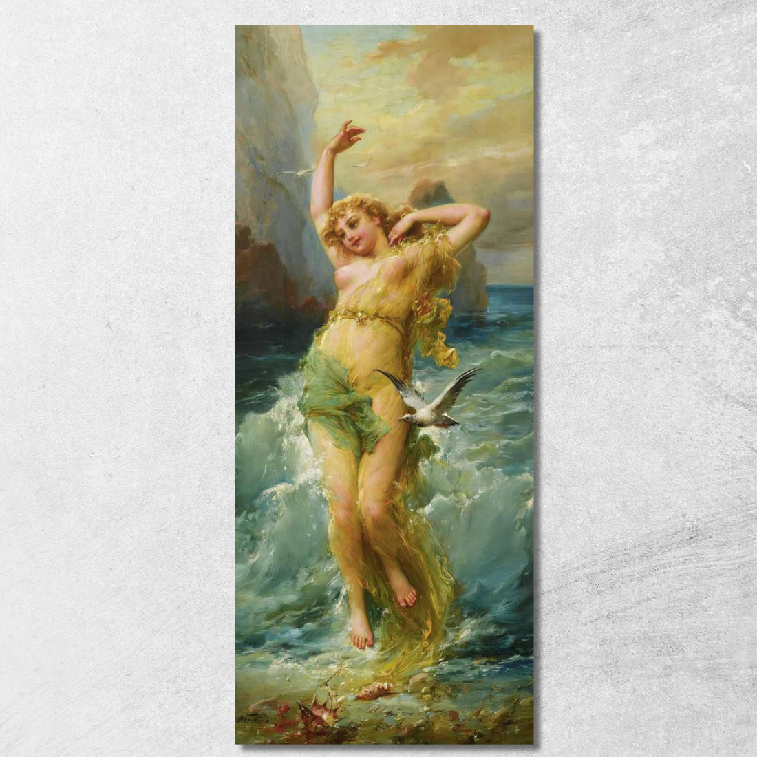 Ninfa Dell'Acqua Hans Zatzka hzt57 quadro stampato su tela Ninfa Dell'Acqua Hans Zatzka hzt57 quadro stampato su tela