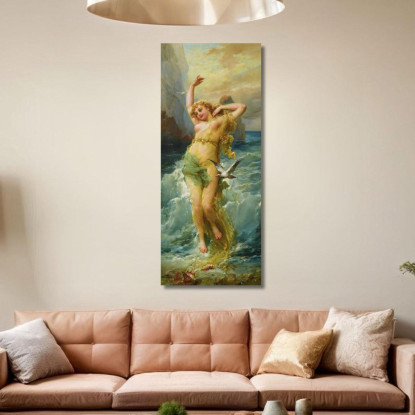 Ninfa Dell'Acqua Hans Zatzka hzt57 quadro stampato su tela