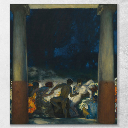 Baccanale Franz von Stuck fvs6 quadro stampato su tela