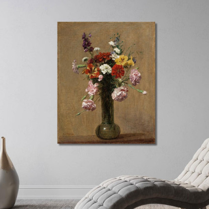 Vari Fiori In Un Vaso Henri Fantin-Latour hft23 quadro stampato su tela
