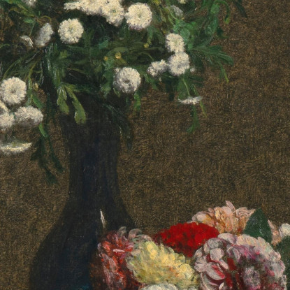 Fiori Di Camomilla E Dalia Henri Fantin-Latour hft27 quadro stampato su tela