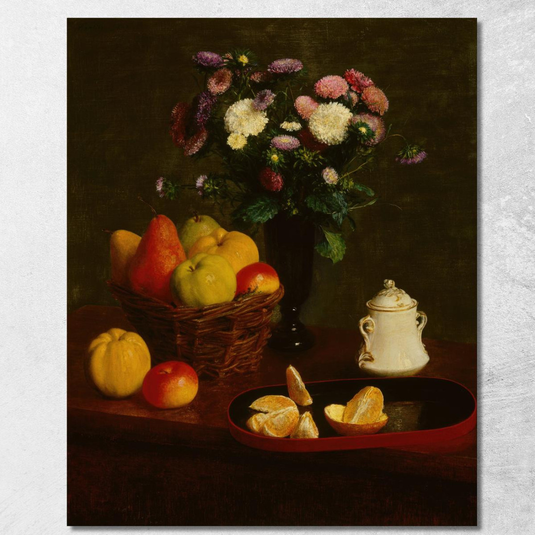Fiori E Frutta 2 Henri Fantin-Latour hft29 quadro stampato su tela Fiori E Frutta 2 Henri Fantin-Latour hft29 quadro stampato su tela