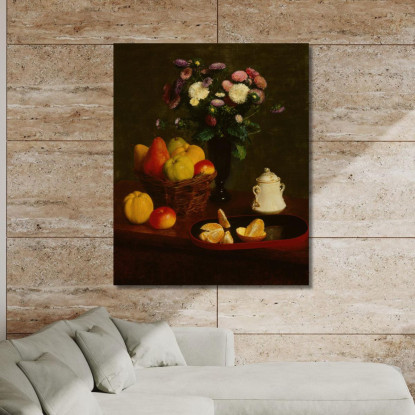 Fiori E Frutta 2 Henri Fantin-Latour hft29 quadro stampato su tela