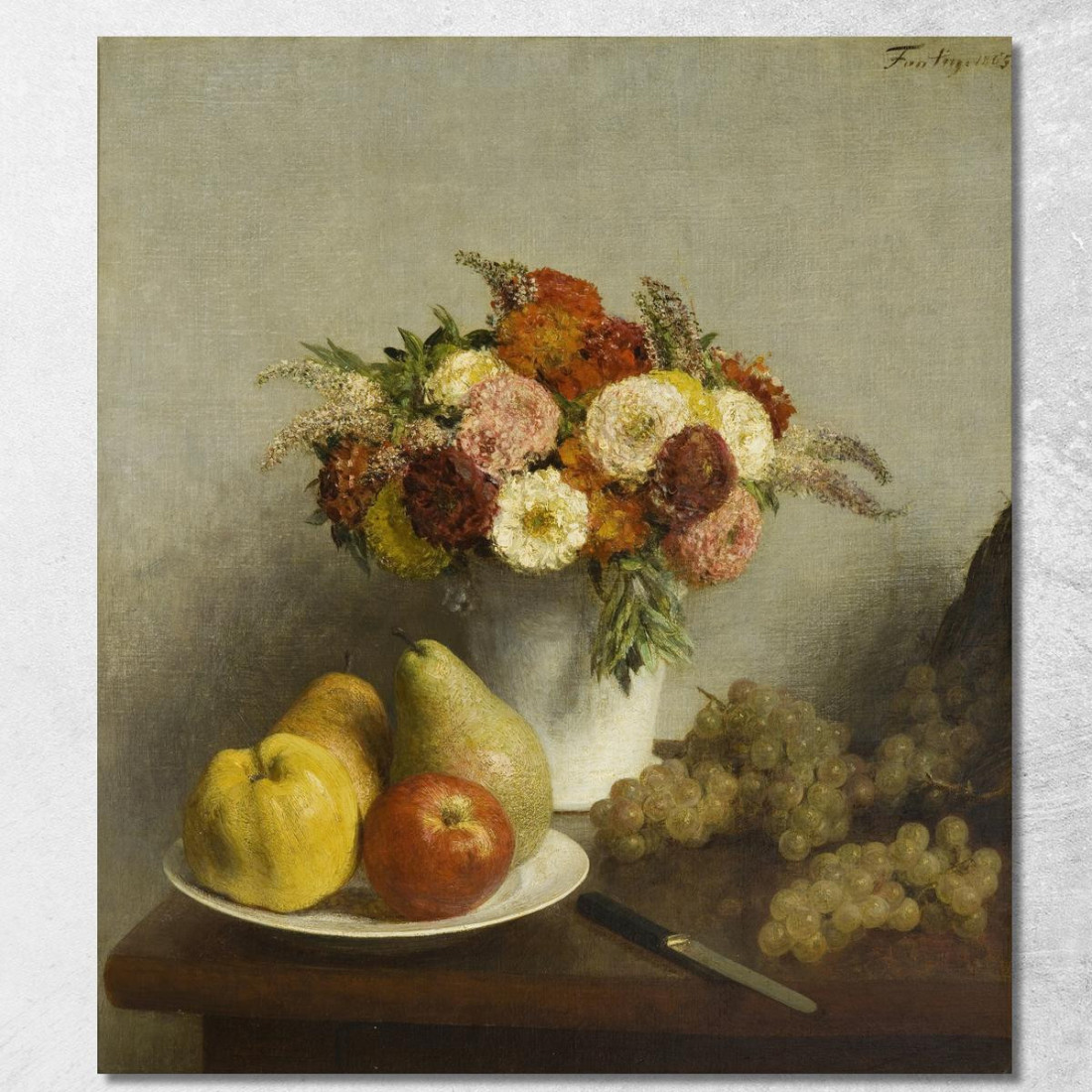 Fiori E Frutta Henri Fantin-Latour hft30 quadro stampato su tela Fiori E Frutta Henri Fantin-Latour hft30 quadro stampato su tela