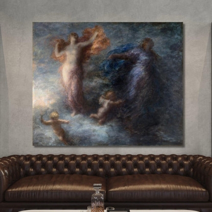 L'Alba E La Notte Henri Fantin-Latour hft49 quadro stampato su tela