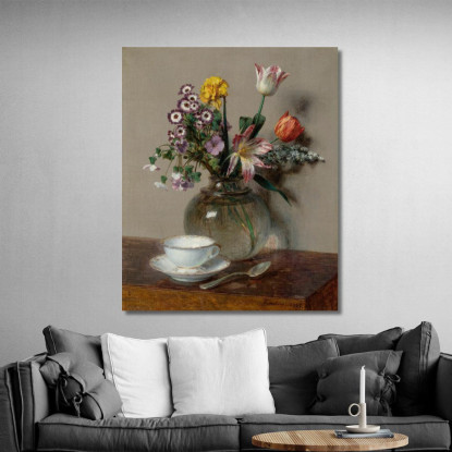 Natura Morta Con Una Tazza Di Caffè Henri Fantin-Latour hft59 quadro stampato su tela