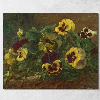 Viole Del Pensiero 2 Henri Fantin-Latour hft63 quadro stampato su tela