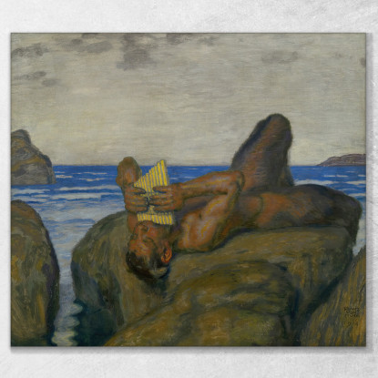 Fauno Soffiante Franz von Stuck fvs14 quadro stampato su tela