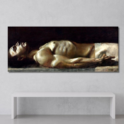 Cadavere Di Cristo Franz von Stuck fvs16 quadro stampato su tela