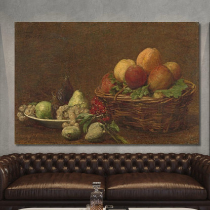 Natura Morta Con Frutta Henri Fantin-Latour hft103 quadro stampato su tela