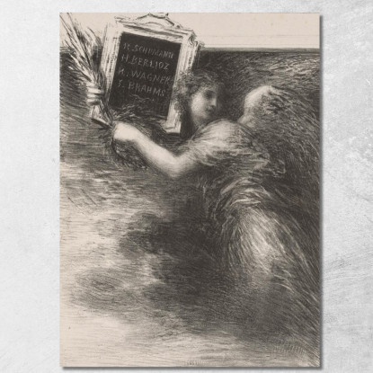 Il Genio Della Musica Henri Fantin-Latour hft121 quadro stampato su tela