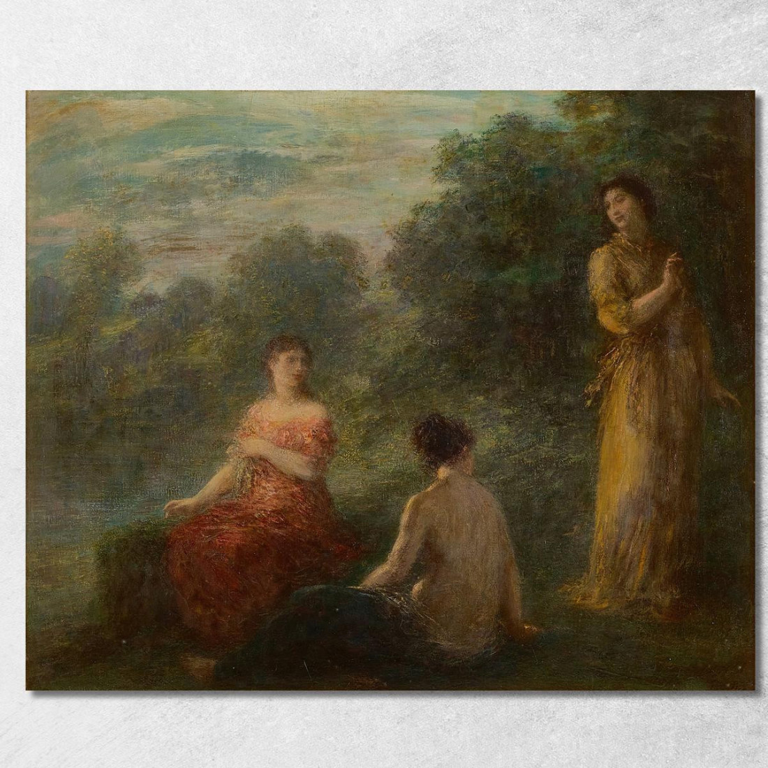 Tre Ninfe Vicino Ad Una Sorgente Henri Fantin-Latour hft127 quadro stampato su tela Tre Ninfe Vicino Ad Una Sorgente Henri Fantin-Latour hft127 quadro stampato su tela