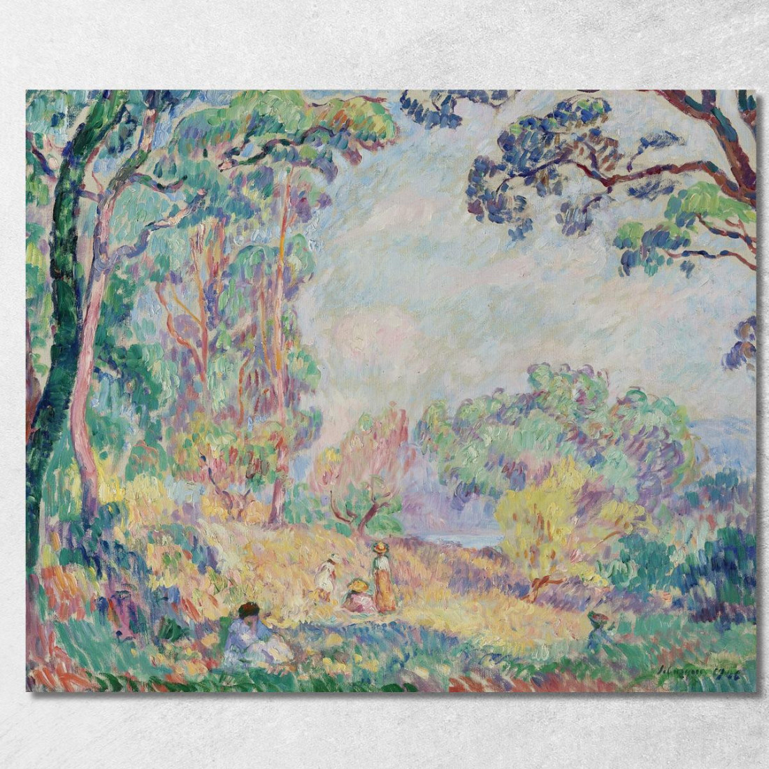 Giovani Donne E Ragazze In Un Paesaggio Henri Lebasque hlb22 quadro stampato su tela Giovani Donne E Ragazze In Un Paesaggio Henri Lebasque hlb22 quadro stampato su tela