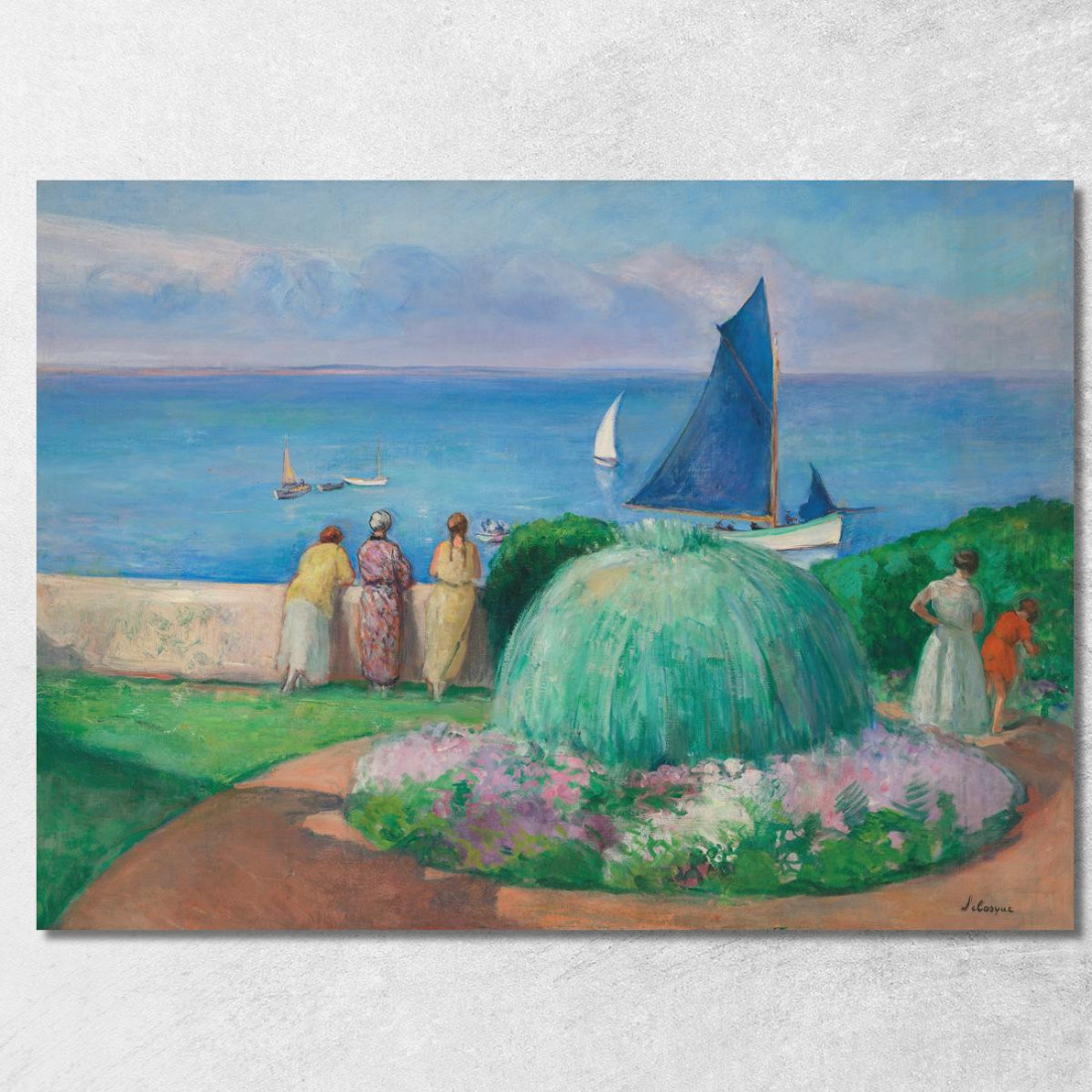 Le Prefailles Della Vela Blu Henri Lebasque hlb28 quadro stampato su tela Le Prefailles Della Vela Blu Henri Lebasque hlb28 quadro stampato su tela