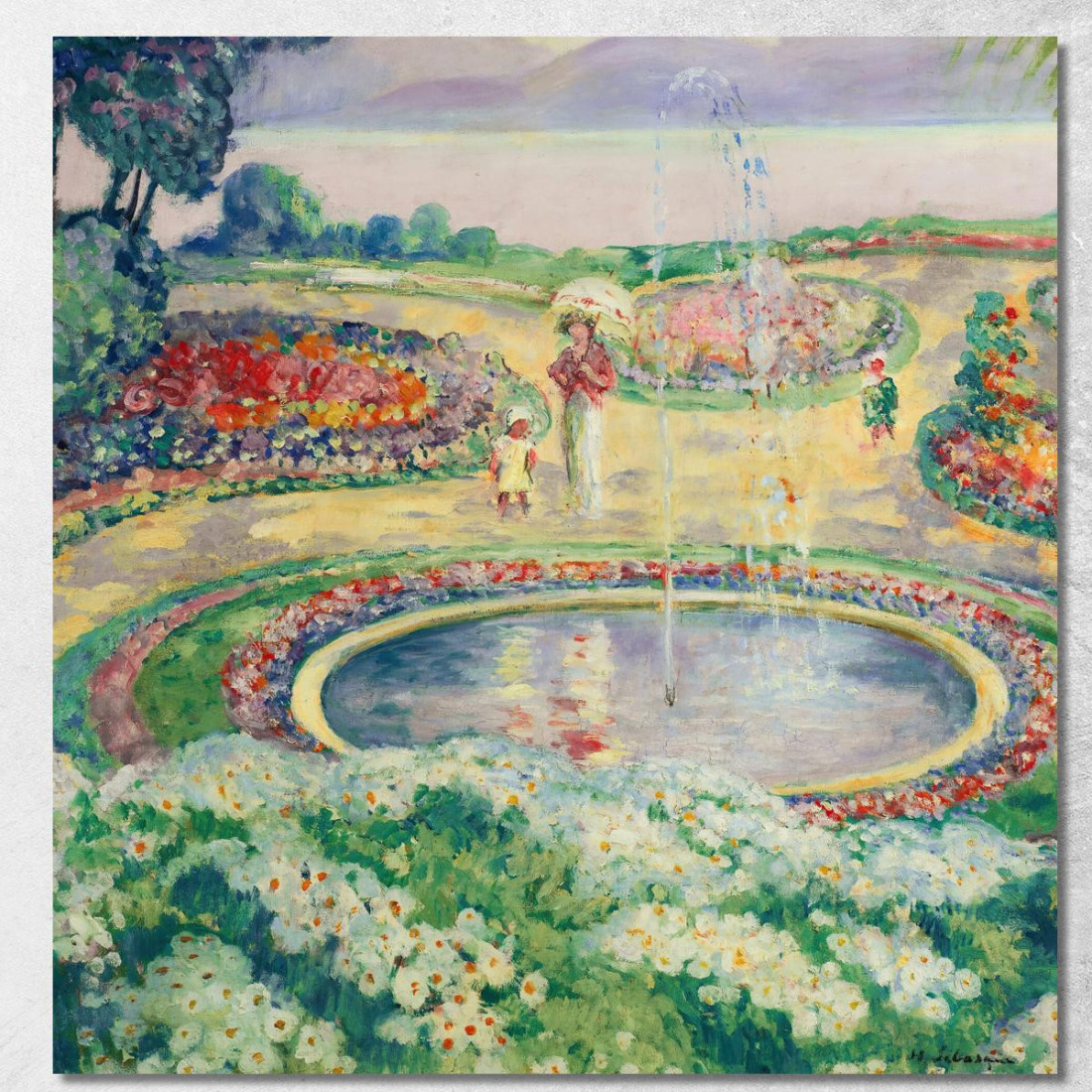 Il Giardino Fiorito Henri Lebasque hlb34 quadro stampato su tela Il Giardino Fiorito Henri Lebasque hlb34 quadro stampato su tela