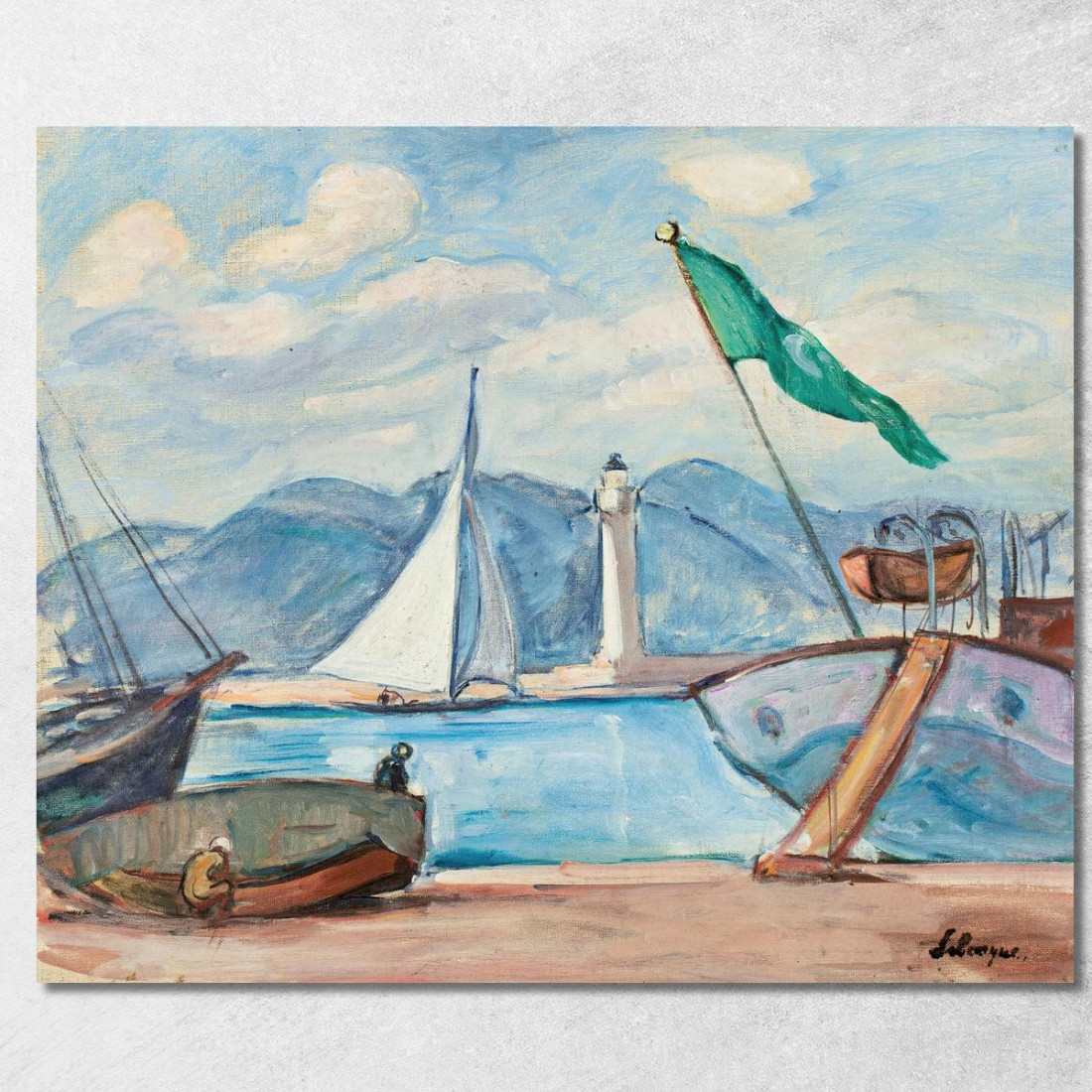 Il Porto Di Saint Tropez 2 Henri Lebasque hlb36 quadro stampato su tela Il Porto Di Saint Tropez 2 Henri Lebasque hlb36 quadro stampato su tela