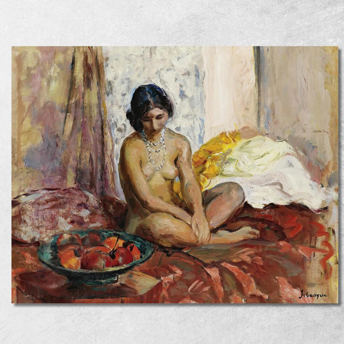L'Egiziano Con Un Piatto Di Frutta Henri Lebasque hlb41 quadro stampato su tela L'Egiziano Con Un Piatto Di Frutta Henri Lebasque hlb41 quadro stampato su tela