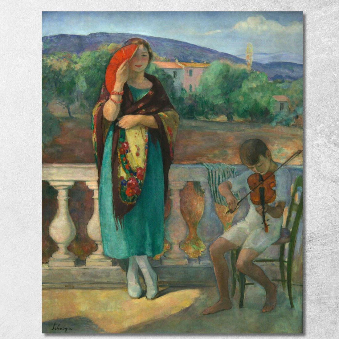 Sul Balcone Henri Lebasque hlb63 quadro stampato su tela Sul Balcone Henri Lebasque hlb63 quadro stampato su tela