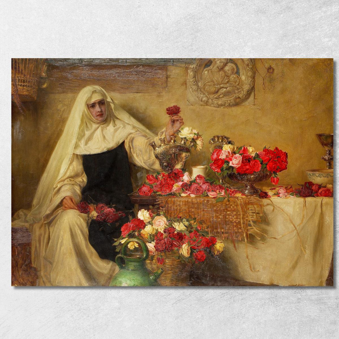 Per Il Giorno Di Santa Dorotea 1899 Herbert James Draper hjd10 quadro stampato su tela Per Il Giorno Di Santa Dorotea 1899 Herbert James Draper hjd10 quadro stampato su tela