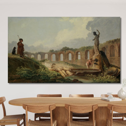 Acquedotto In Rovina Hubert Robert hrb20 quadro stampato su tela
