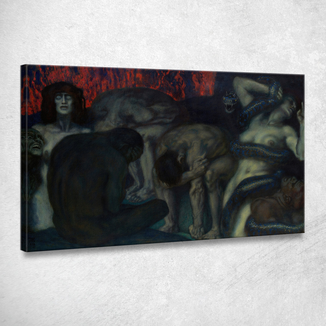 Inferno Franz von Stuck fvs41 quadro stampato su tela Inferno Franz von Stuck fvs41 quadro stampato su tela